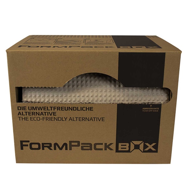FORMPACK-BOX - mobile Spendebox mit umweltfreundlichem Luftpolsterpapier