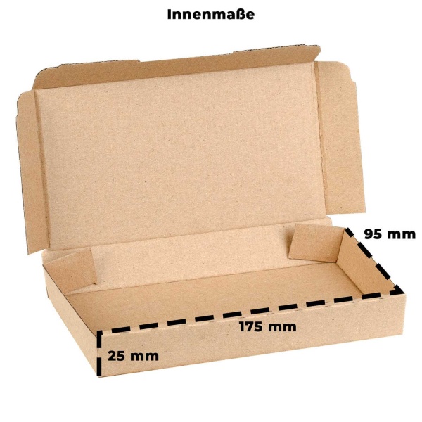 Warenpostkarton 180x100x30 mm - braun