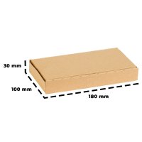 Warenpostkarton 180x100x30 mm - braun