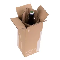 Flaschenversandkarton Bier 0,5 Liter für 1 Flasche (inkl. Einlage)